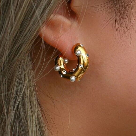 Anthropologie Jewelry - Vintage style hoop earrings M158